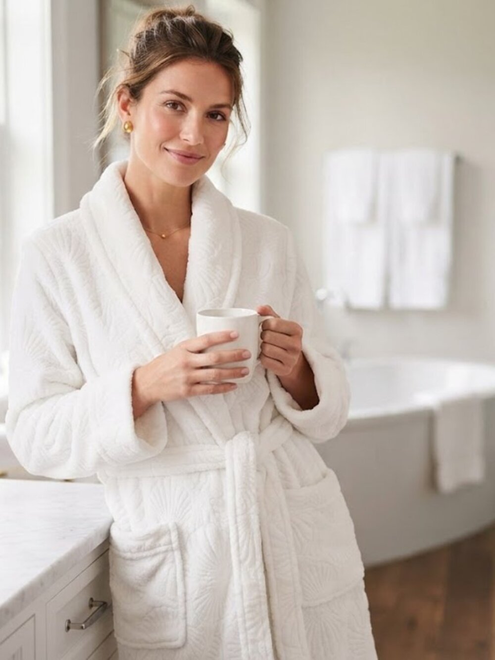 Charter‎ Club Intimates Women White Bathrobe Small